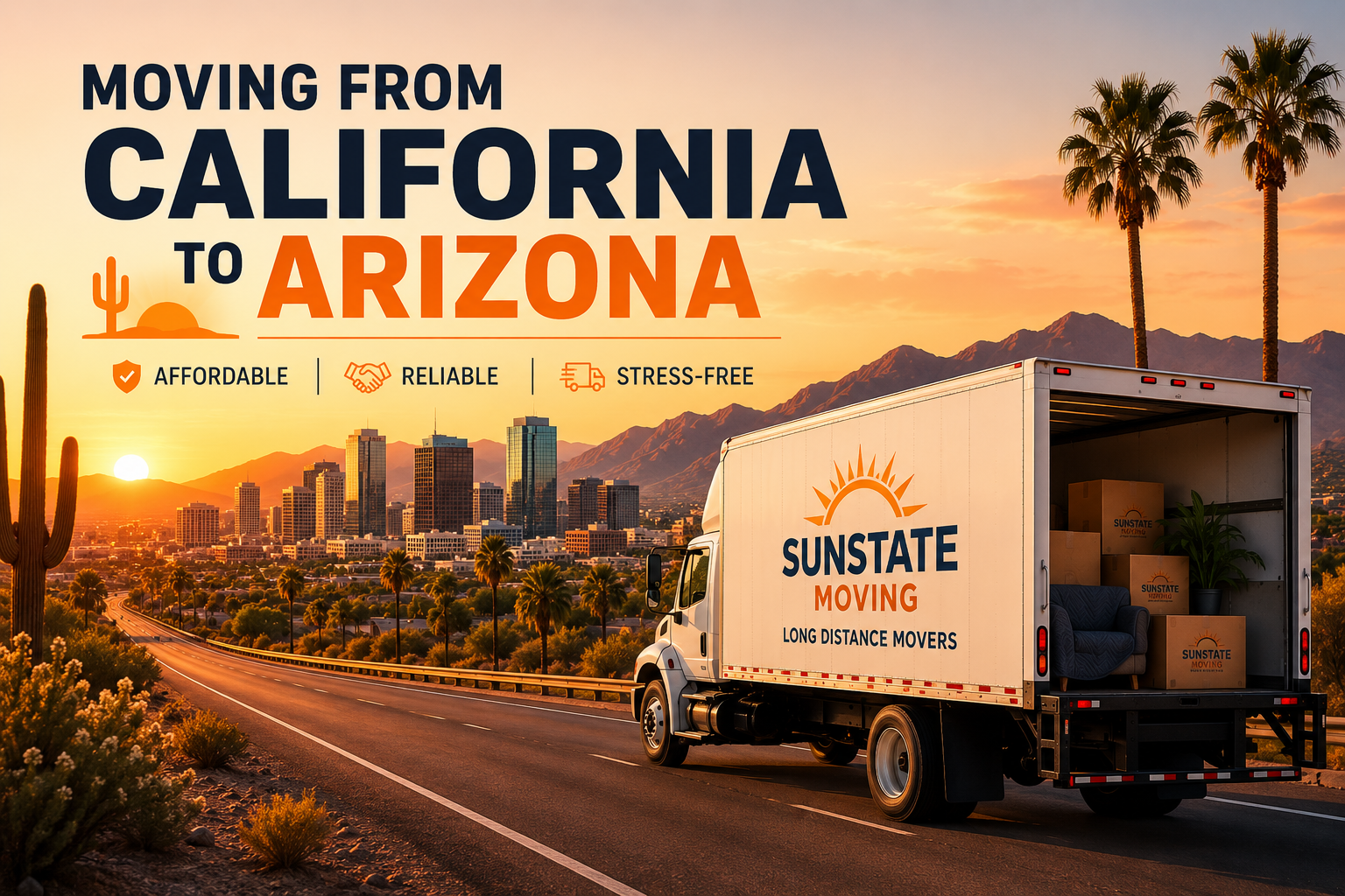 Affordable Long Distance Moving from California to Arizona