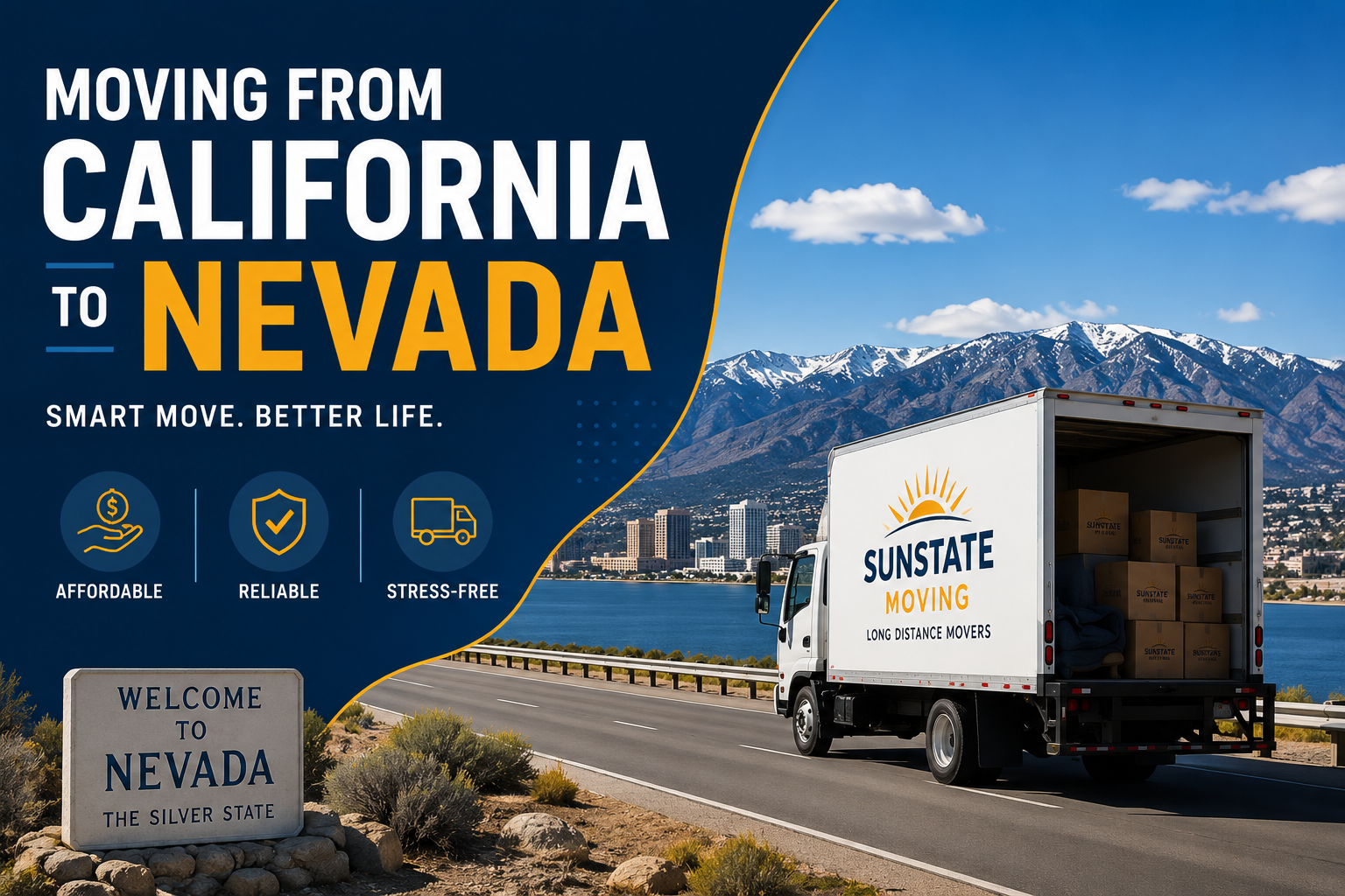 Affordable Long Distance Moving from California to Nevada