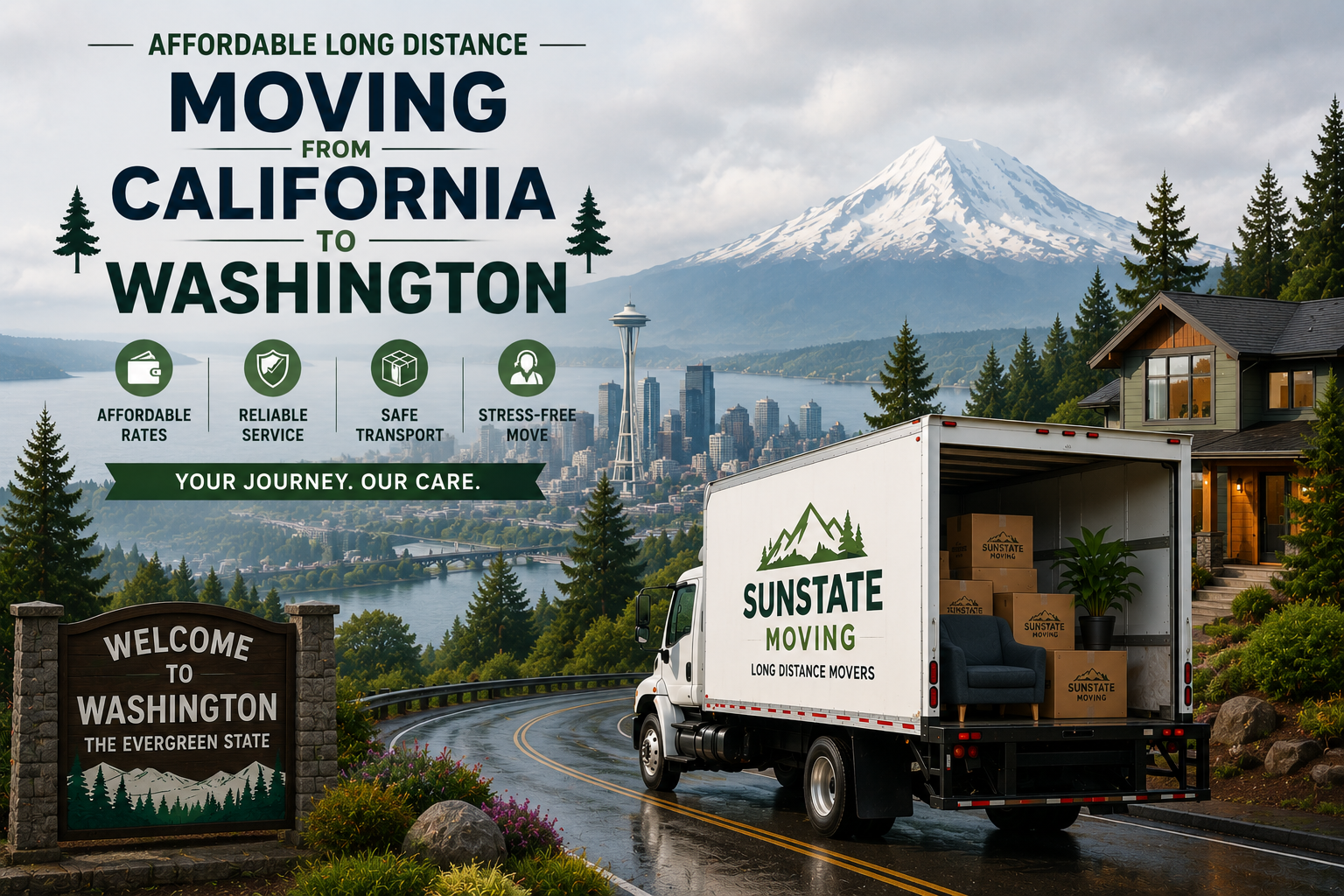 Affordable Long Distance Moving from California to Washington