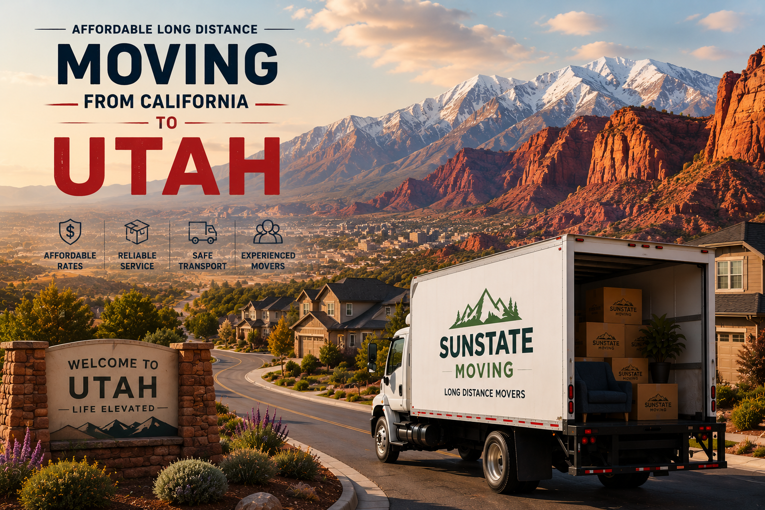 Affordable Long Distance Moving from California to Utah
